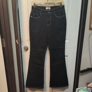 Just Be Black Flare Jeans Small (8)